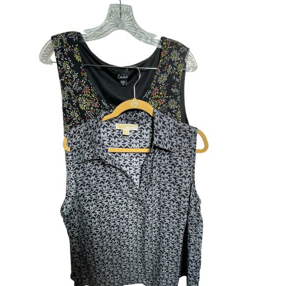 Bundle of Two Woman's Sz 1X Tops Sleeveless Michael Kors / Simply Emma - Picture 1 of 8